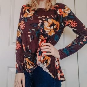 Knotted Floral Top